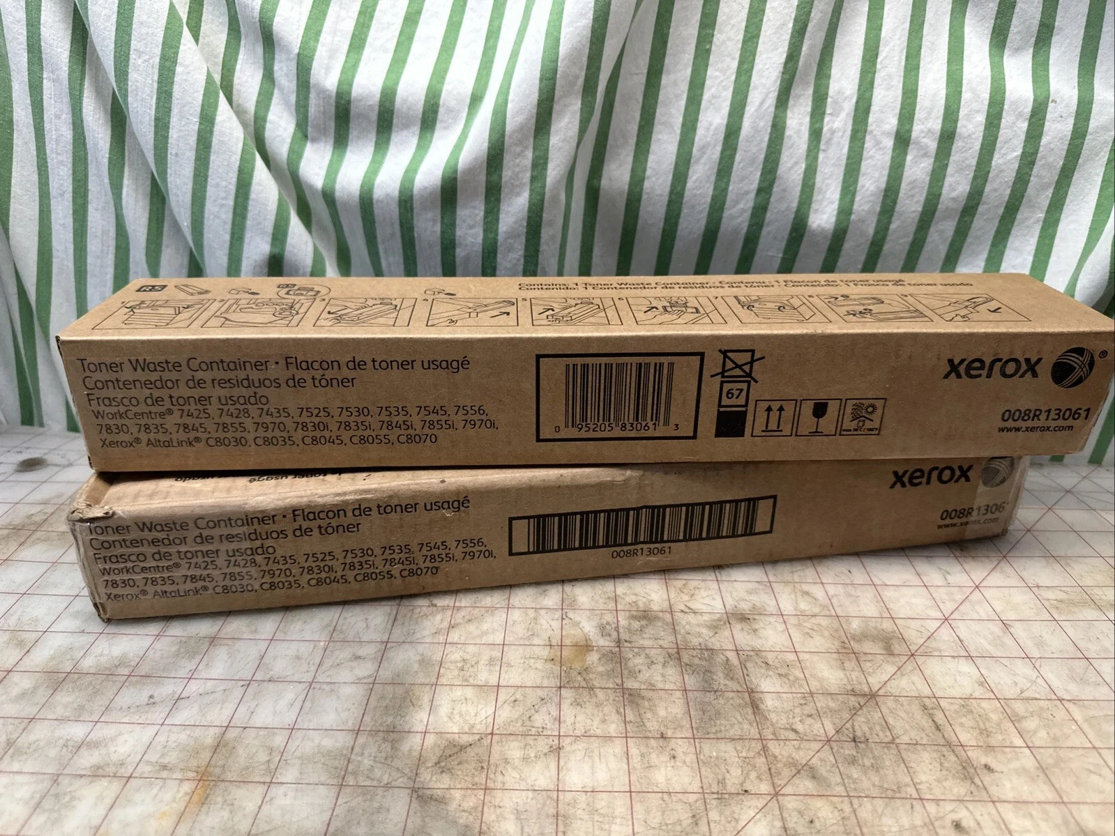 Set Of 2 New In Original Sealed Box Xerox 008R13061 Waste Toner Cartridge, Black