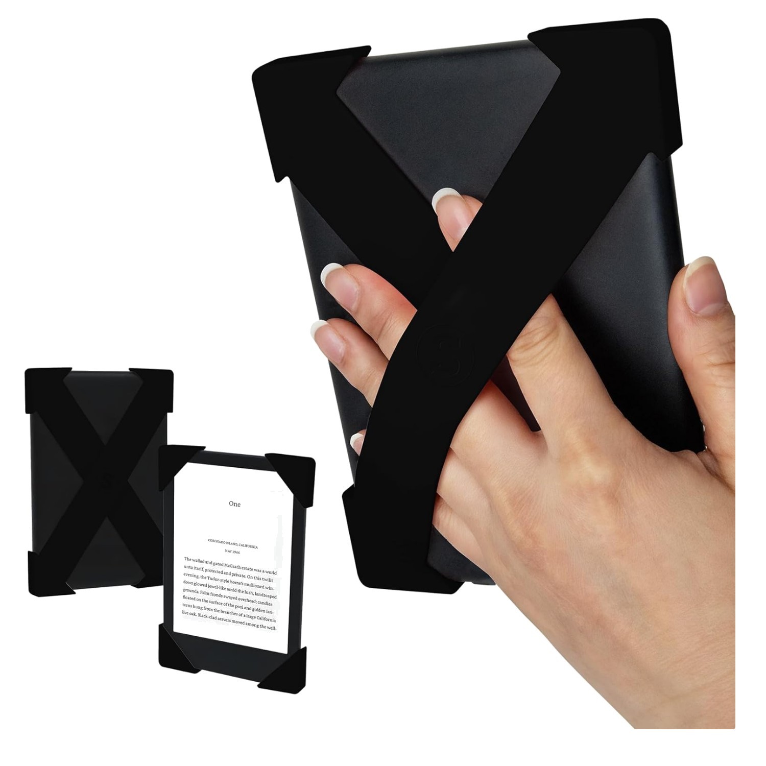 Comfortable Silicone Straps for Kindle & Kobo | 2-Pack of Lightweight Hand Wraps