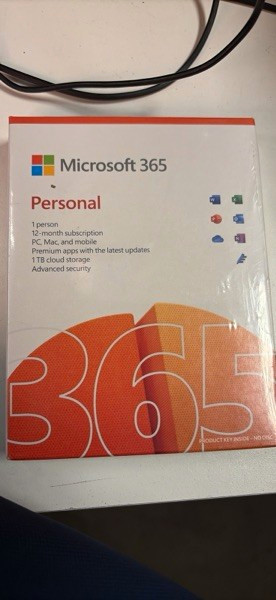 Microsoft 365 Personal 12-Month 1 Device Windows 10/Mac OS Product Key Card