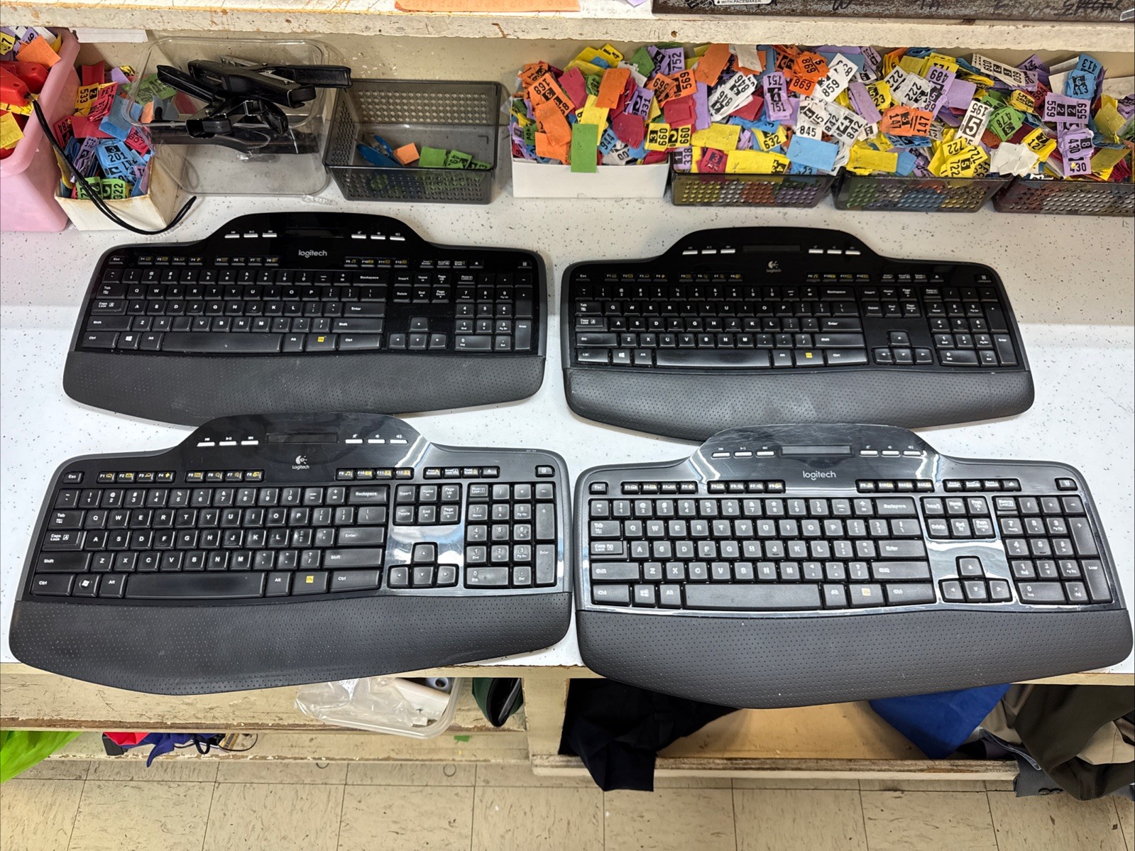 4X LOT Logitech Performance MK710/Mk700 Wireless Keyboard ONLY NO Usb Dongle