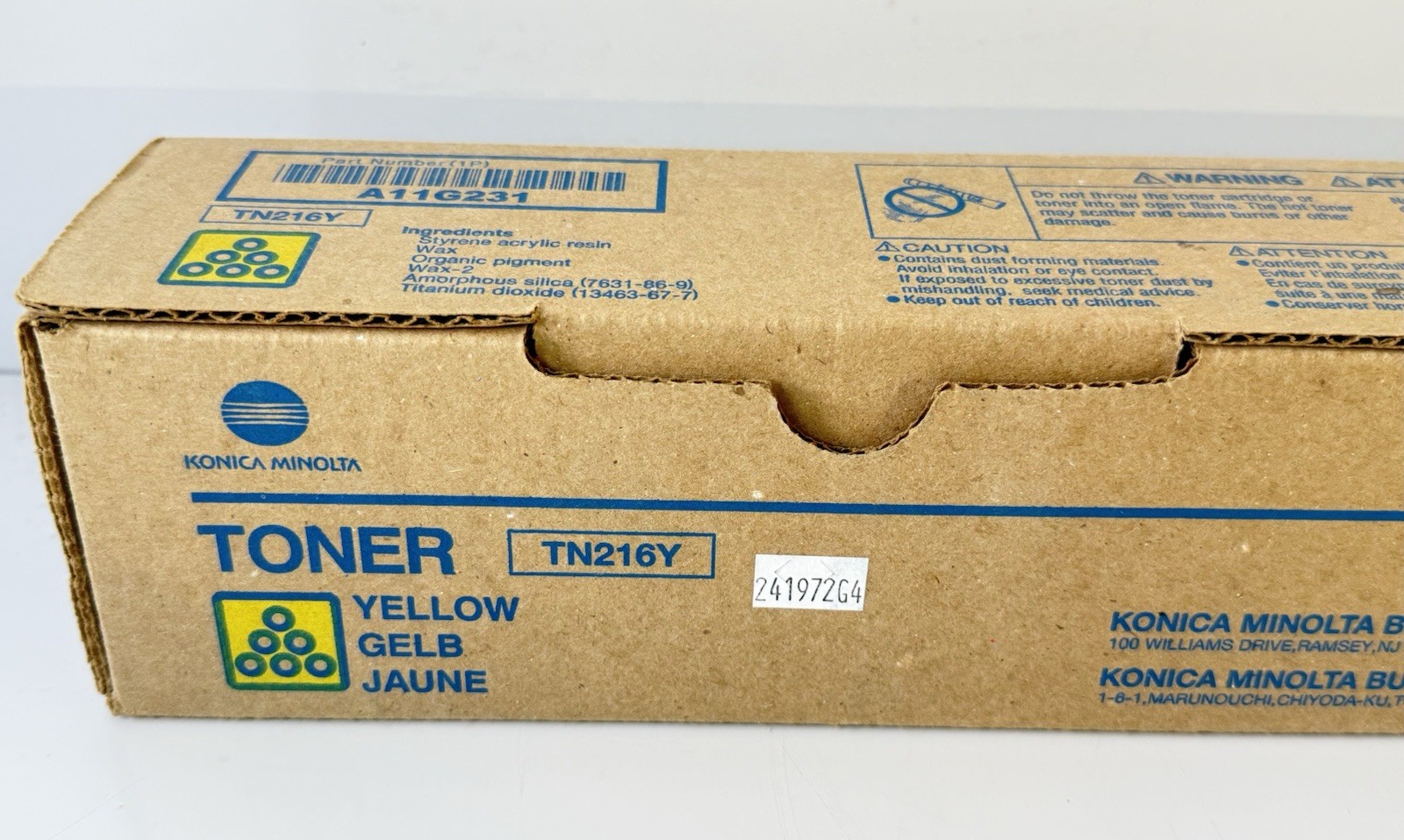 Konica Minolta TN216Y A11G231 Yellow Ink Toner Cartridge
