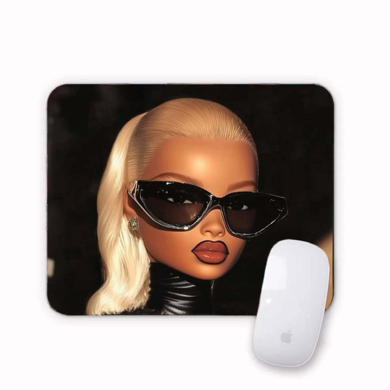 Glam In Black Barbie Meme Mousepad | Slay Mode Activated | Cute Office Accessory