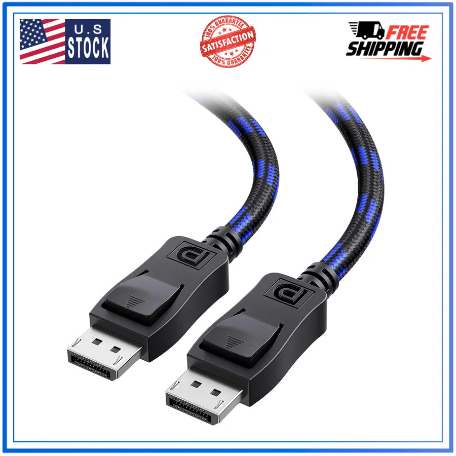 Cable Matters [VESA Certified] 32.4Gbps Braided DisplayPort Cable, 6ft