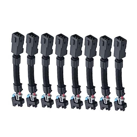 8pcs LS1 LS6 LT1 EV1 Injector Harness，Pigtails to Multec LQ4, LQ9 4.8 5.3 6.0