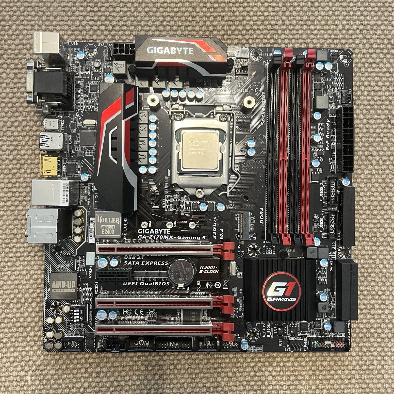 Intel i7-6700K + Gigabyte GA-Z170MX-Gaming 5 + WiFi 6 + Cooler Master Bundle