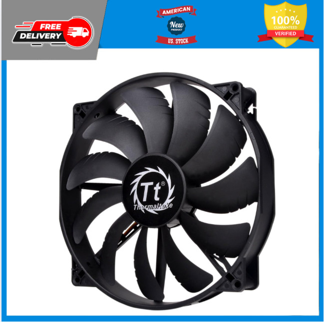 Thermaltake 200mm Pure 20 Series Black 200x30mm Thick Quiet High Airflow Case