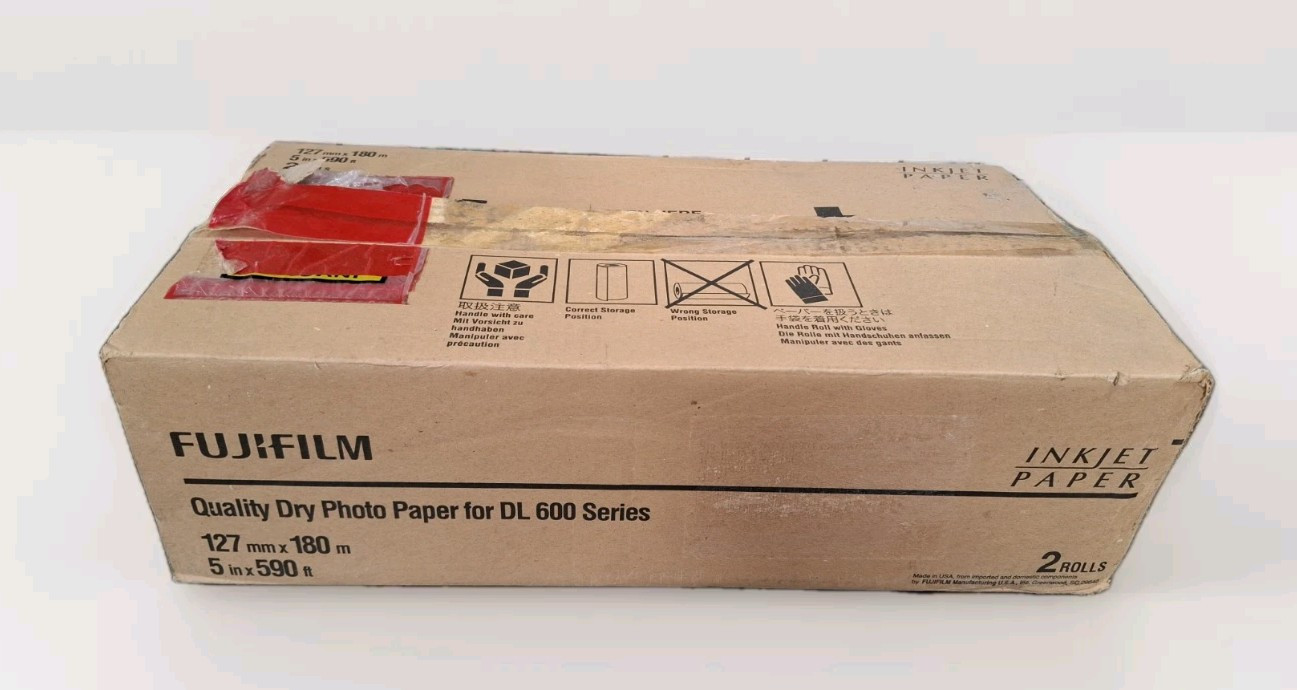 Fujifilm Quality Inkjet Dry Photo Paper for DL600 Series 2 Rolls 127mm × 180mm