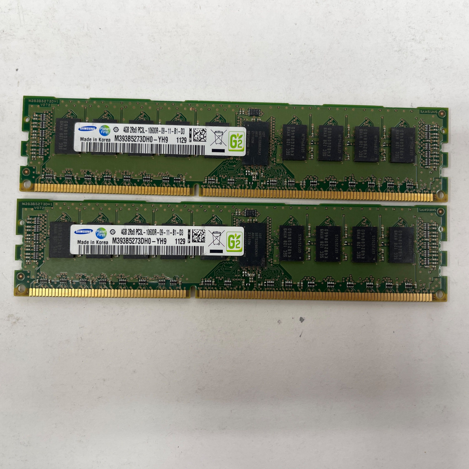 Samsung 8GB (2x4GB) PC3L-10600R DDR3L 1333MHz ECC Reg RAM *READ*