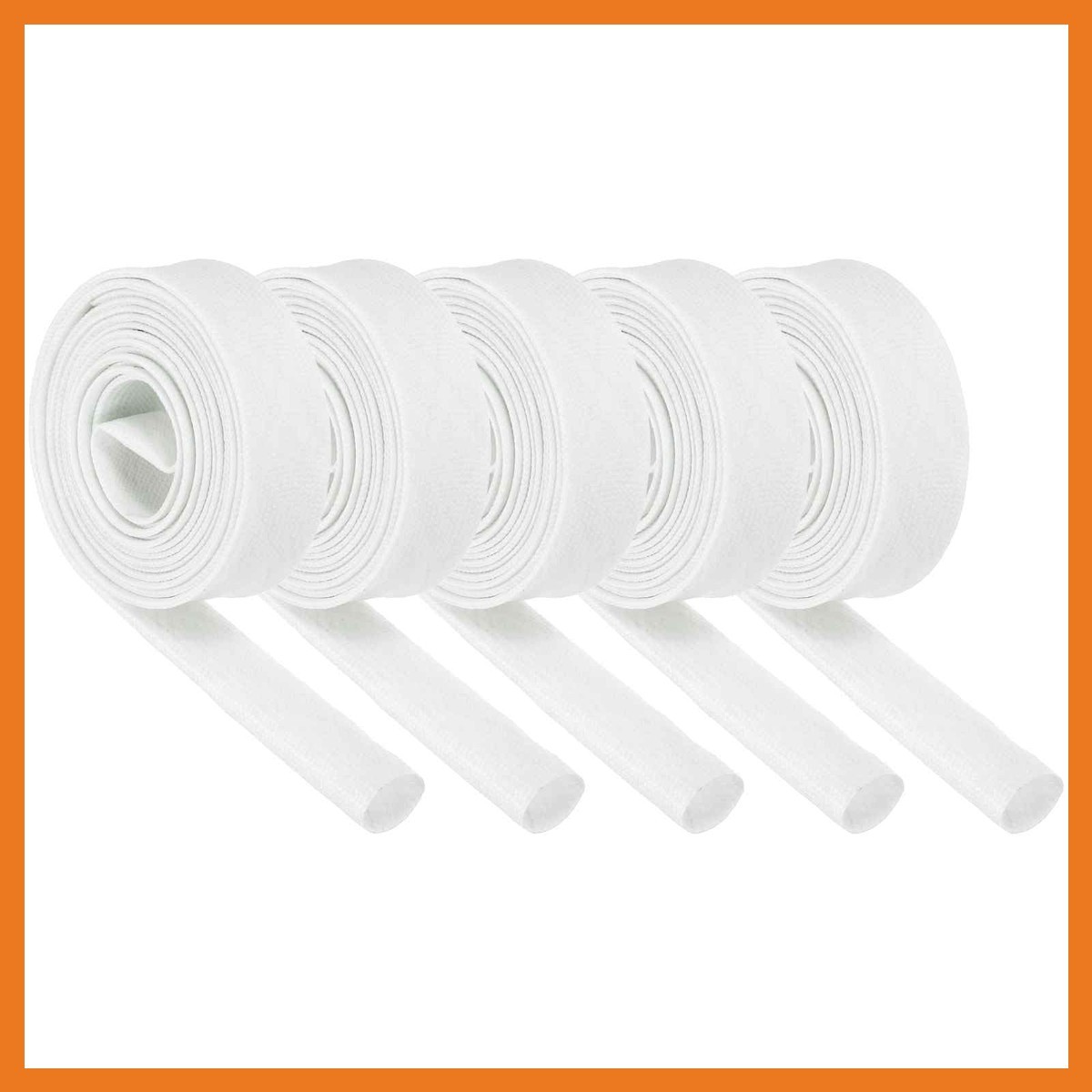 MECCANIXITY 5Pcs Fire Sleeve 6.6Ft 16mm ID White for Automotive Hose