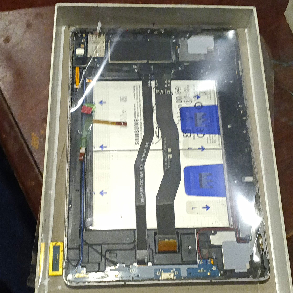 Samsung Rear Housing Back Cover Replacement Part w/ Internal Cables, Silver