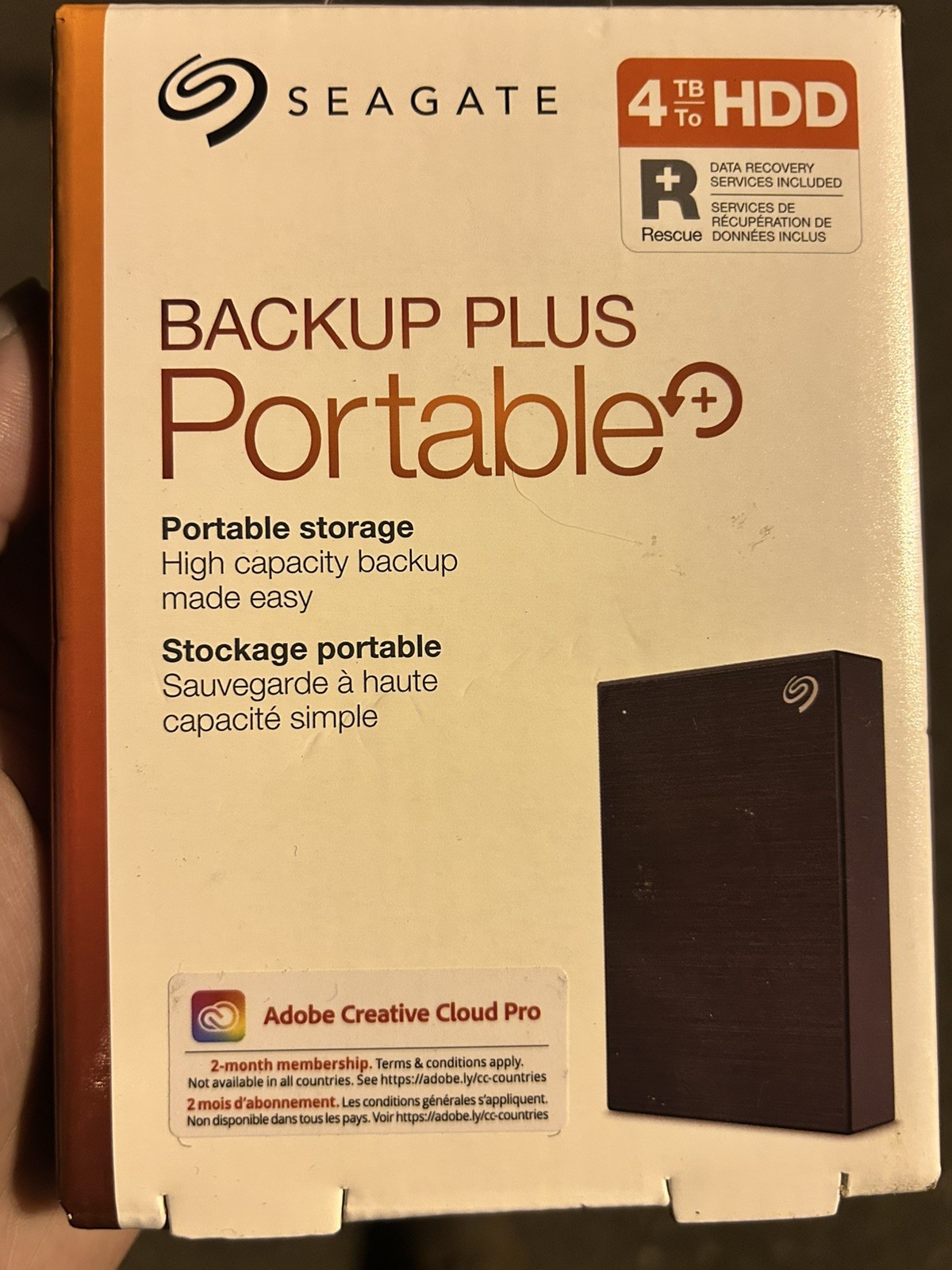SEAGATE STHP4000400 Backup Plus USB 3.0 Portable External Hard Drive 4TB Black