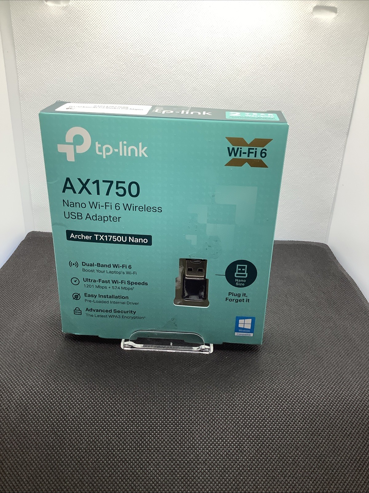 TP-Link TX1750U AX1750 Nano Wi-Fi 6 Dual-Band Wireless USB Adapter | Open Box