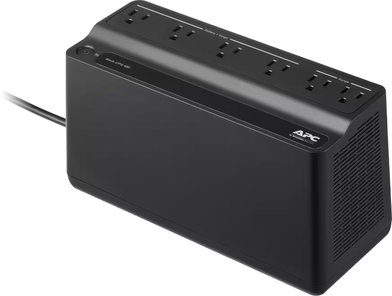 APC - UPS Battery Backup, 450VA/255W, Tower/Wall Mount, 6 Outlets, LED Indica...