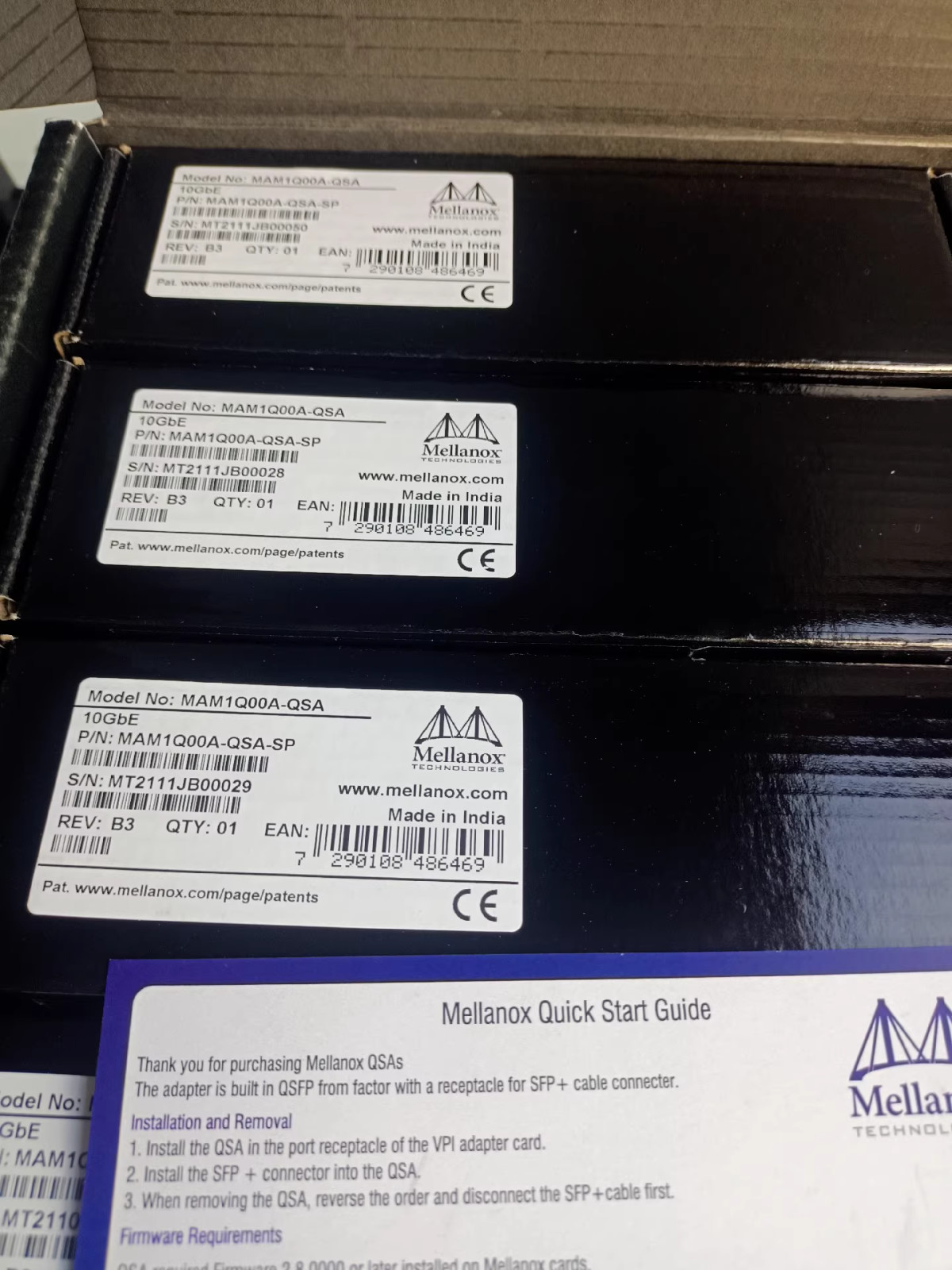 1PC Mellanox MAM1Q00A-QSA QSFP to SFP+, 40Gb to 10Gb Adapter Cisco CVR-QSFP-SFP