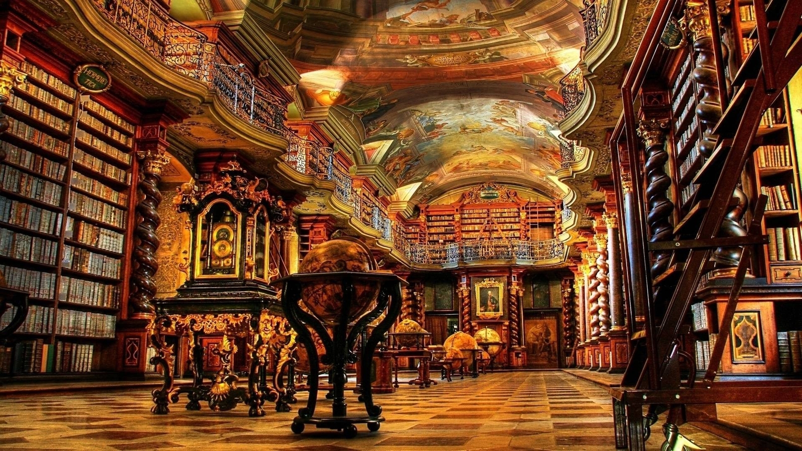 Landscape library building architecture prague czech Custom Gaming Mat Desk