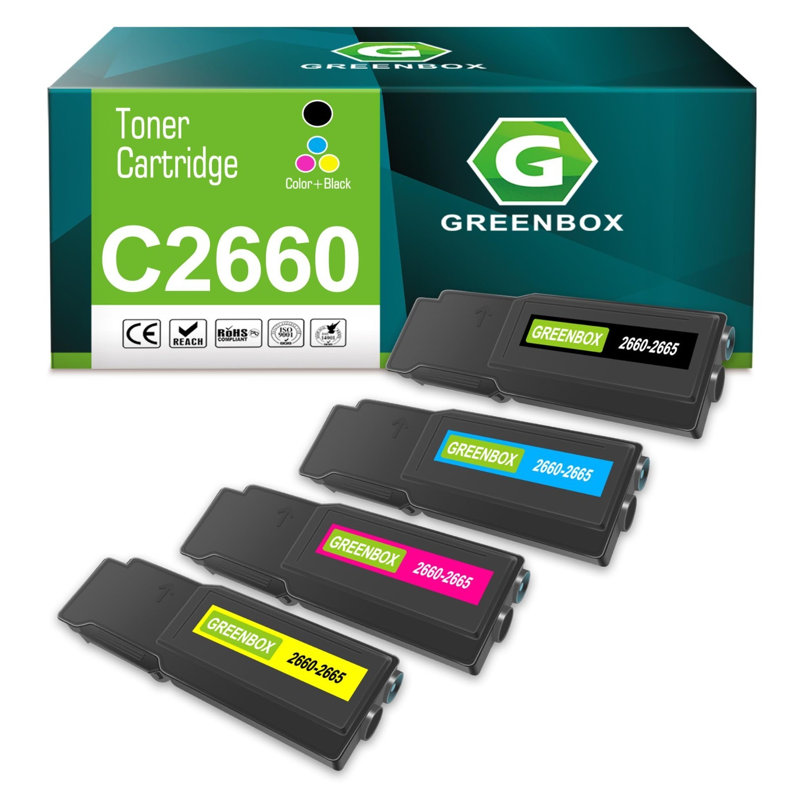 4PK BLACK Cyan Magenta Yellow Toner Set for Dell C2660dn C2665dnf HY Cartridges