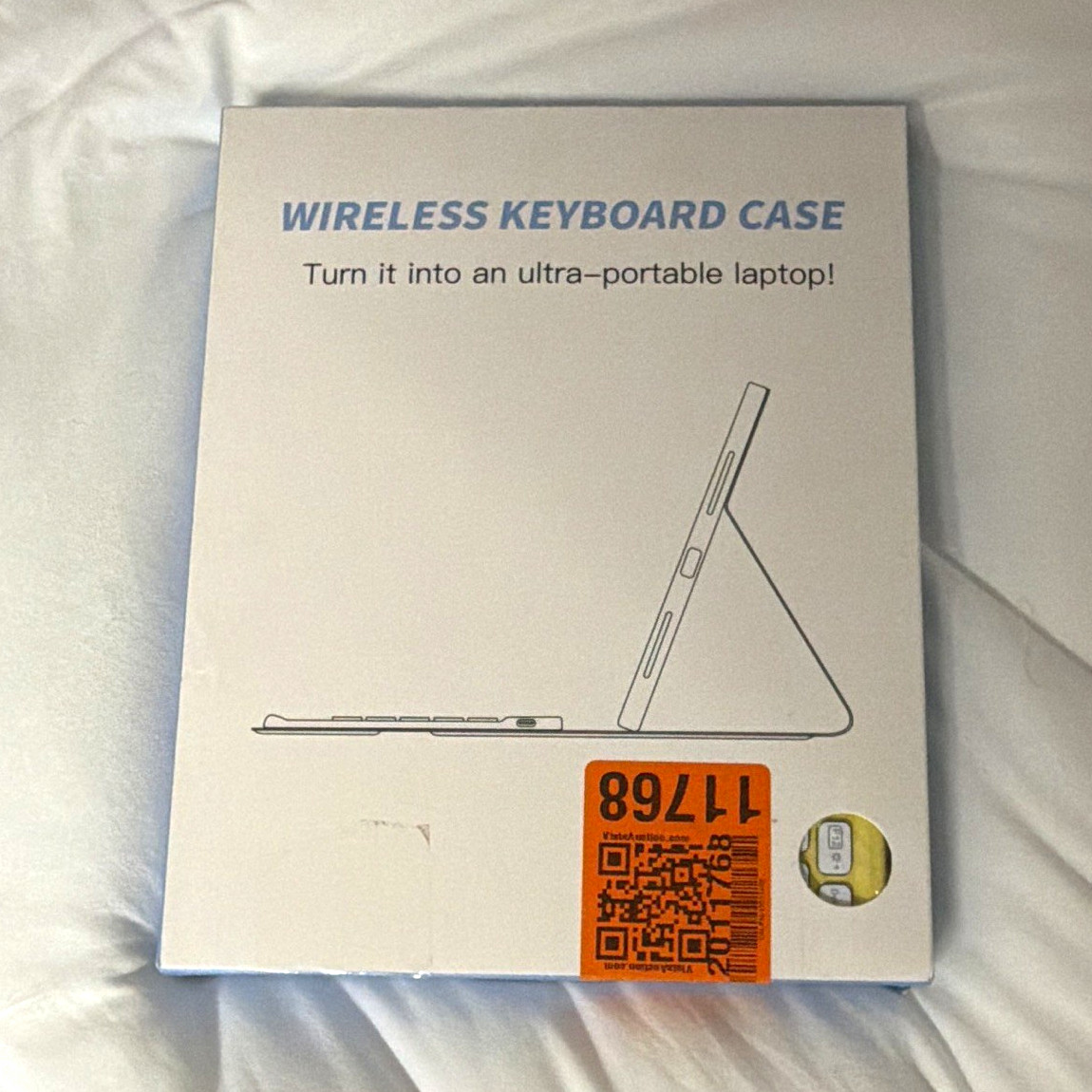 Wireless Keyboard Case Folio 10.2in Gray Magnetic Detachable Pencil Holder