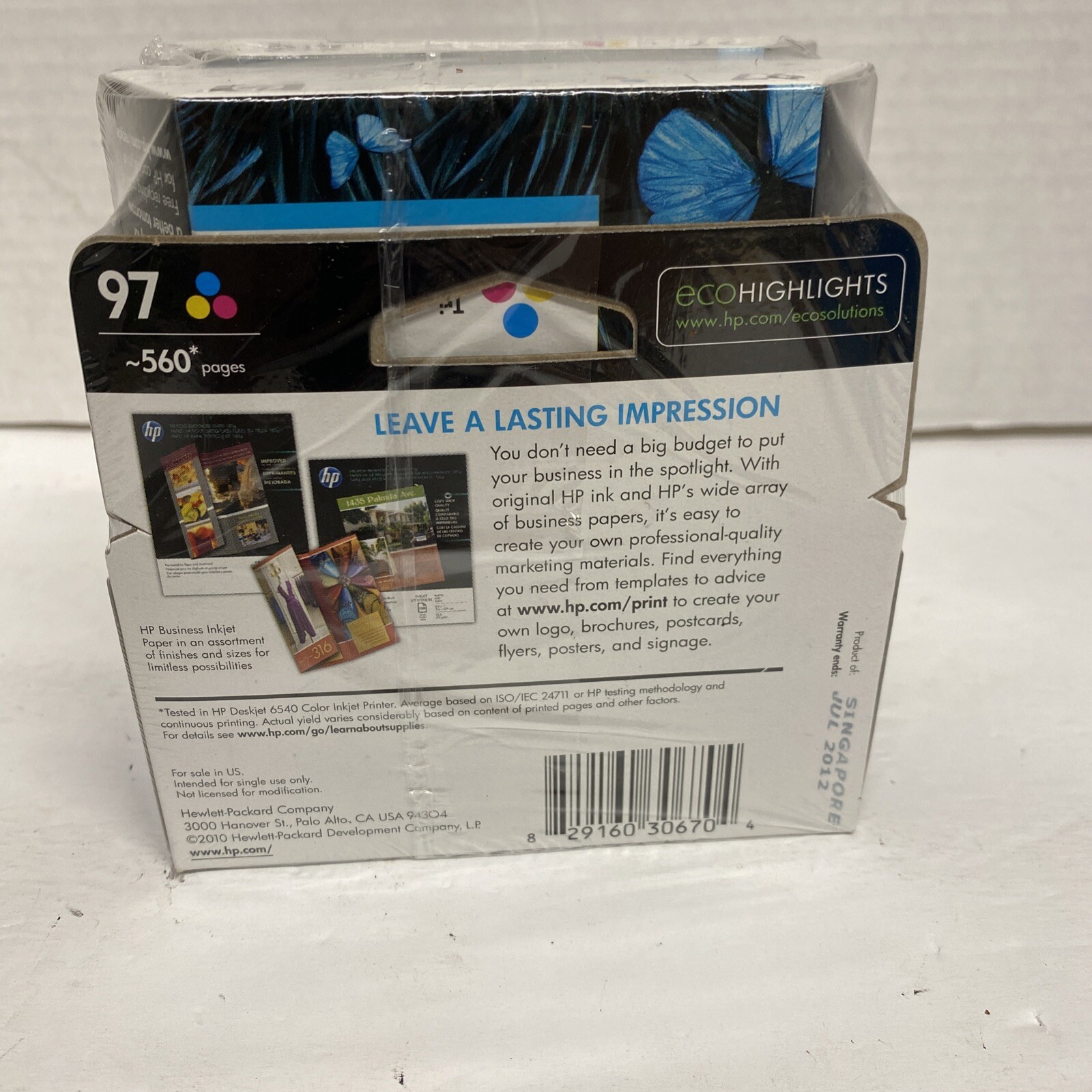 4 pack HP 97 Ink Cartridge - Tri-Color expired july 2012