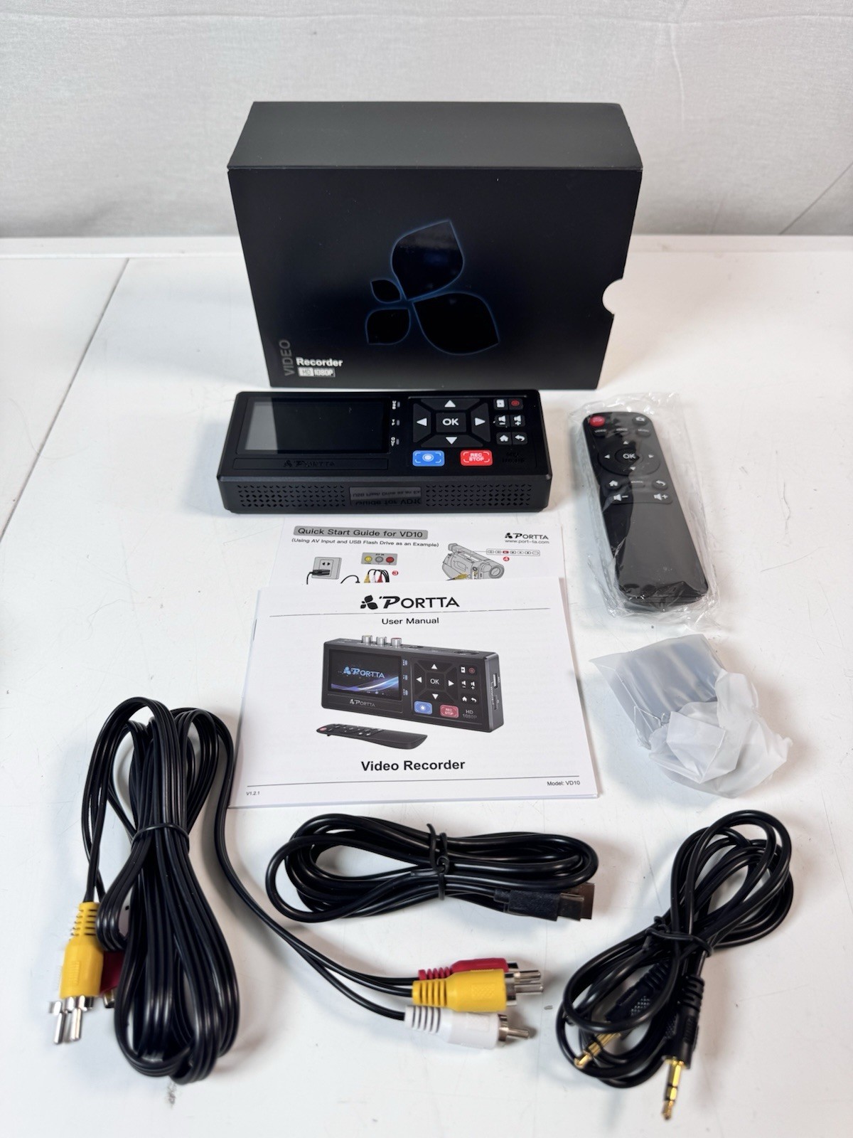 Portta VD10 VHS to Digital Converter with 3" HD Screen, VHS VCR DVR DVD Hi8 New