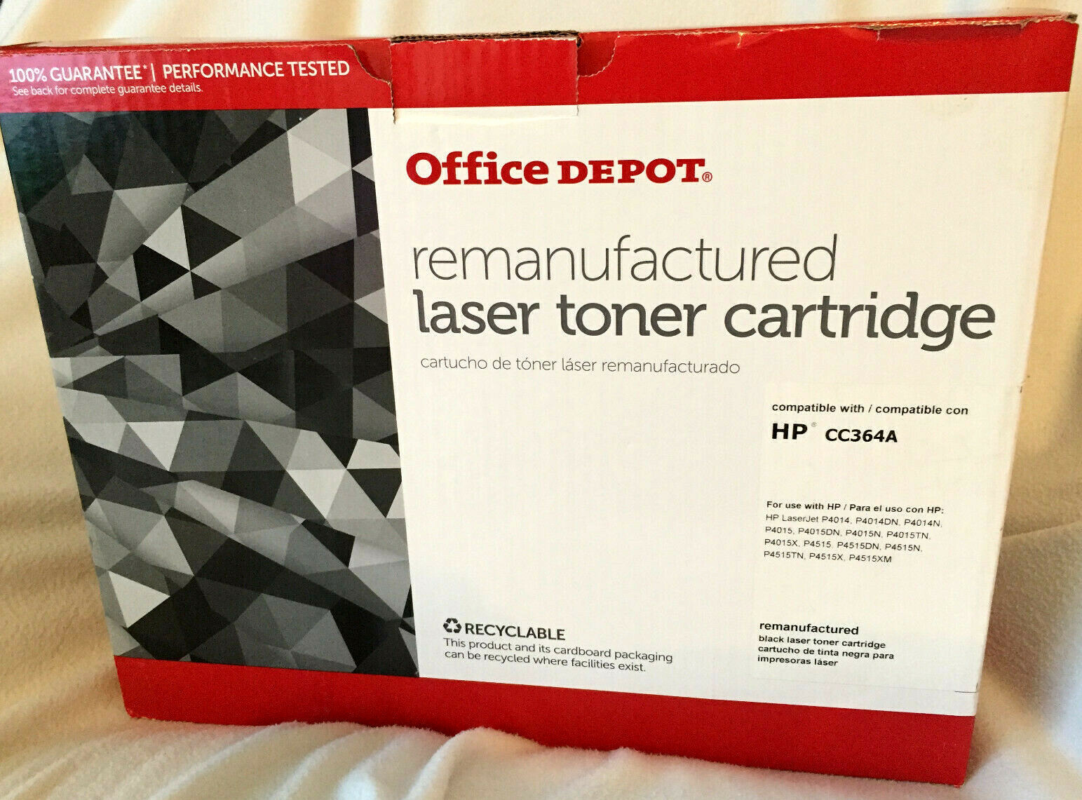 OFFICE DEPOT Remanufactored Laser Toner Cartridge ( Compatible with HP CC364A )