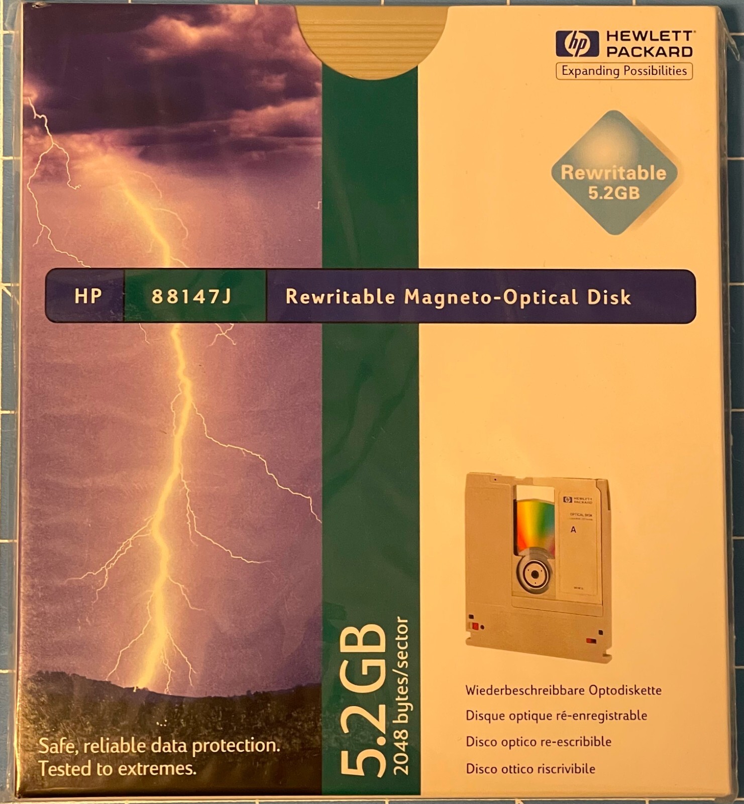 HP 88147J Rewritable Magneto-Optical Disk 5.2GB - New - Free S/H