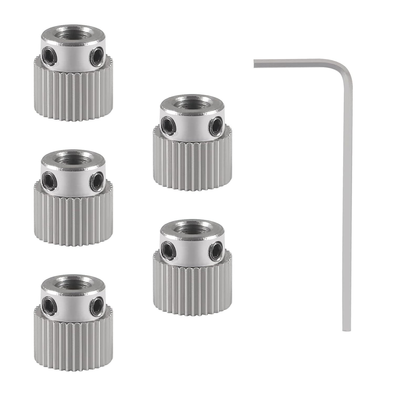 5PCS 3D Printer Extruder Gear 36T Stainless Steel Fit Ender 3 CR10 Drive Gear