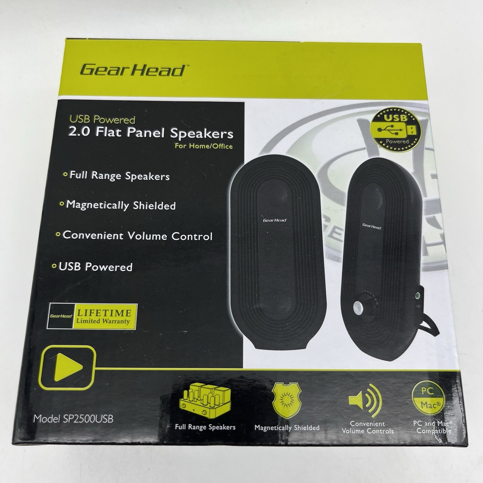 GearHead USB Powered 2.0 Flat Panel Speakers