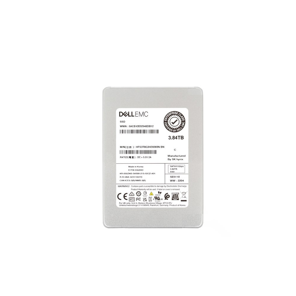 Dell SK Hynix SE5110 HFS3T8G3H2X069N 3.84TB SATA 6Gbps Enterprise RI TLC SSD