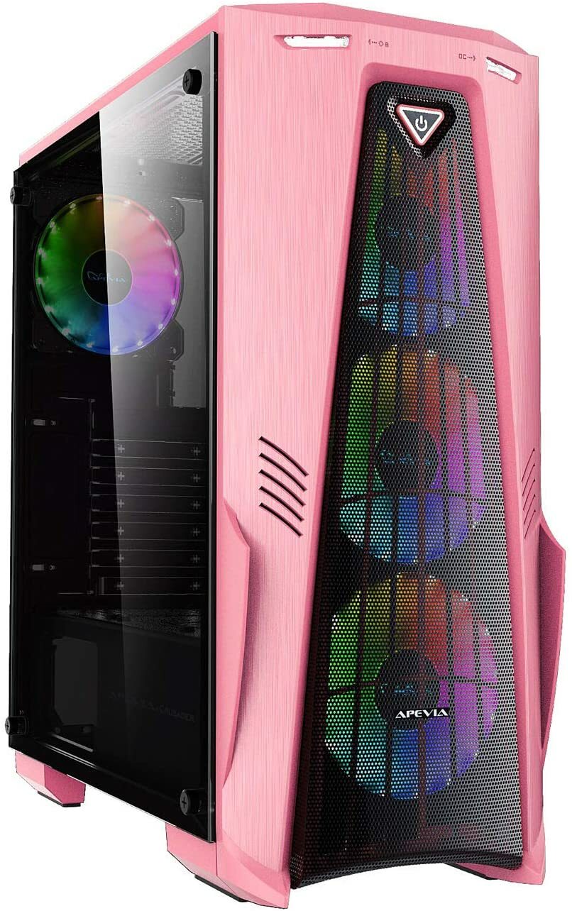 Custom Built Gaming PC Desktop Geforce RTX 3060 16GB RAM 500GB SSD RGB Pink PC