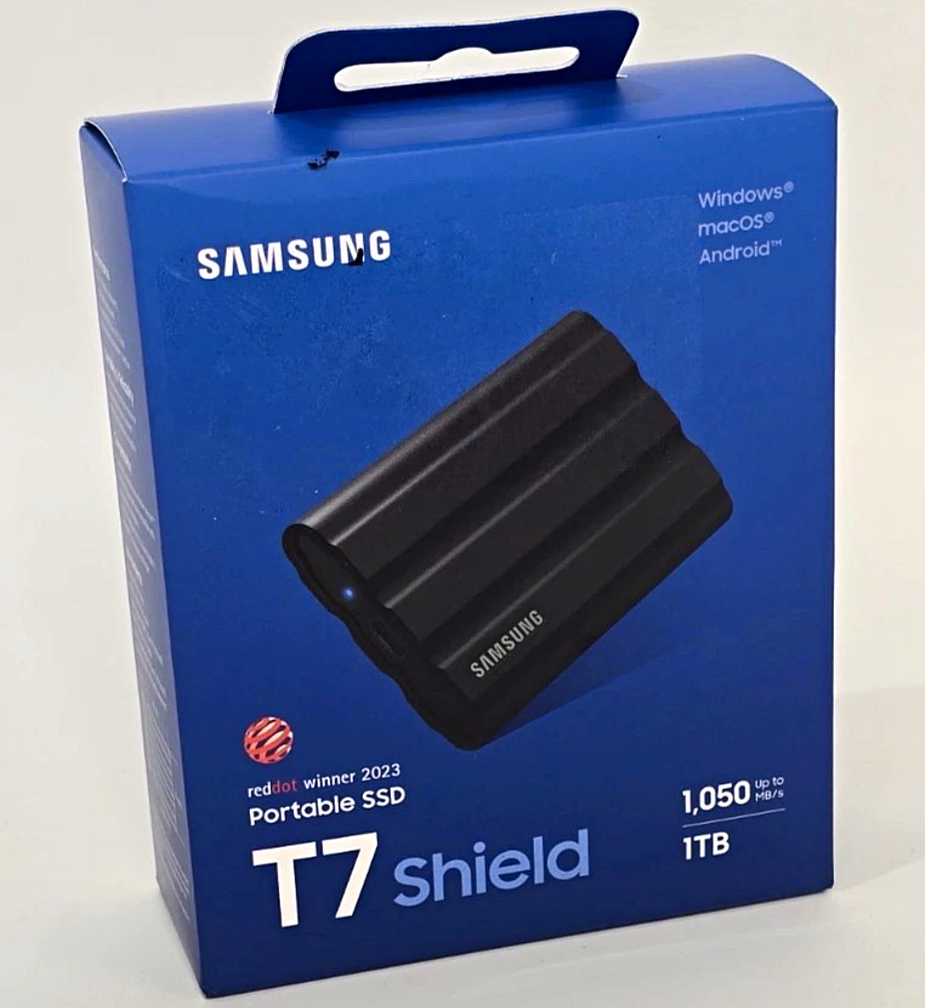 Samsung T7 Shield 1TB Black Portable External SSD 1050MB/s Windows macOS