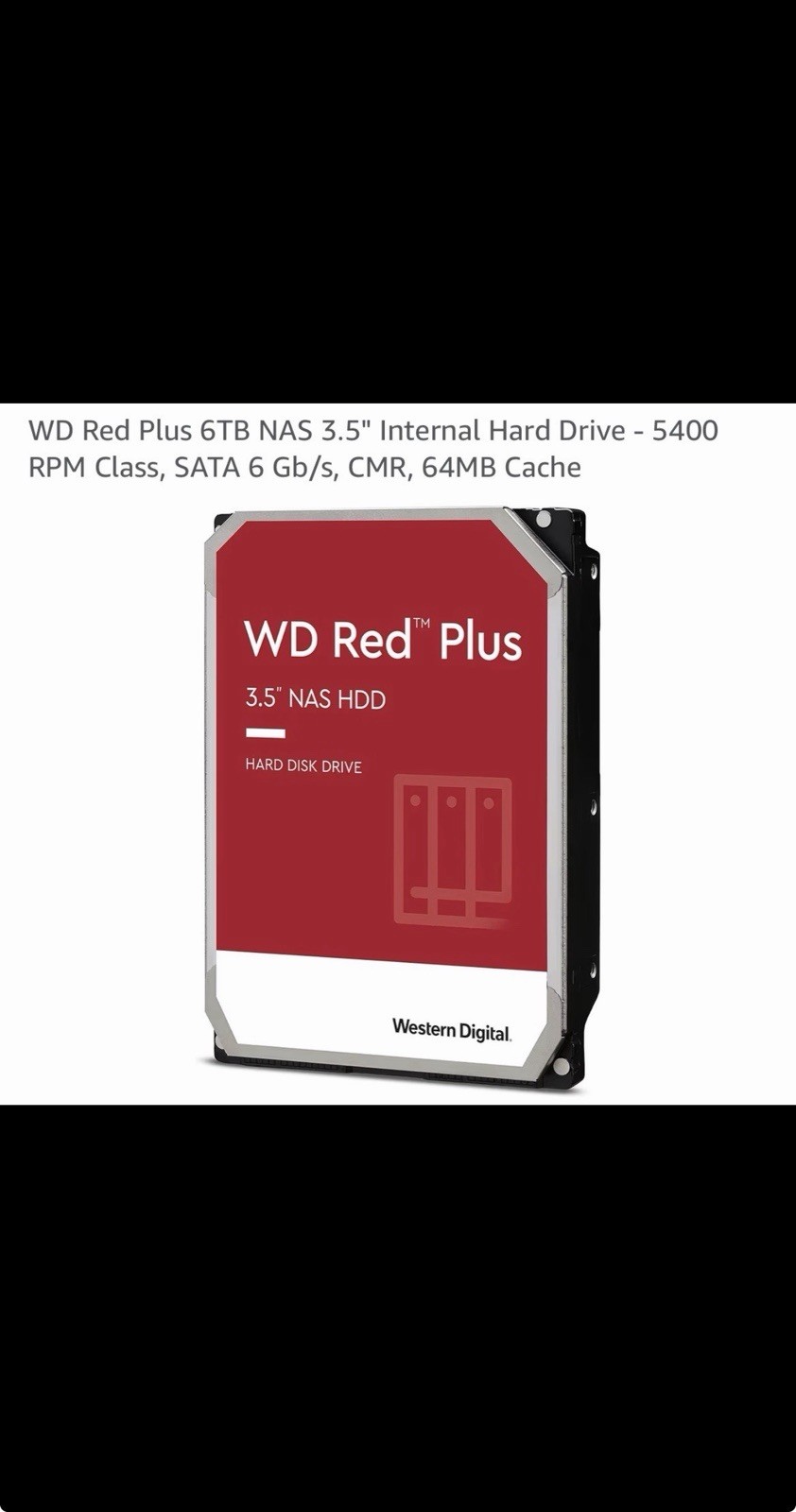 WD Red 6Tb WD60EFRX REV P1 HDD 3.5 SATA NASWARE 3.0 64MB CACHE