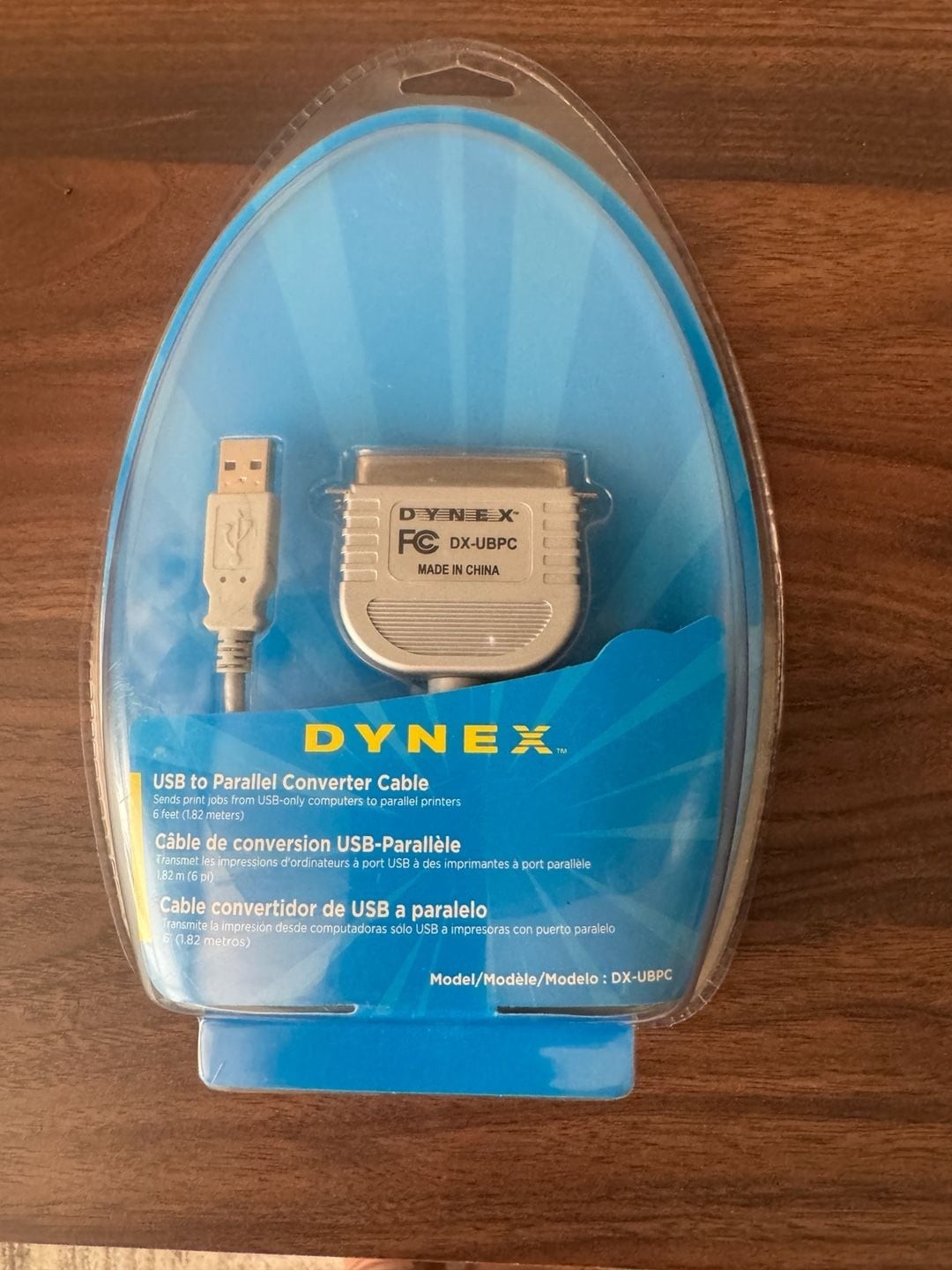 NEW DYNEX 6FT USB TO PARALLEL CONVERTER CABLE (DX-UBPC) Fast Ship