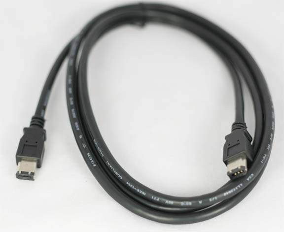 6FT Firewire Cable Black 6PIN 6PIN 6p 6p