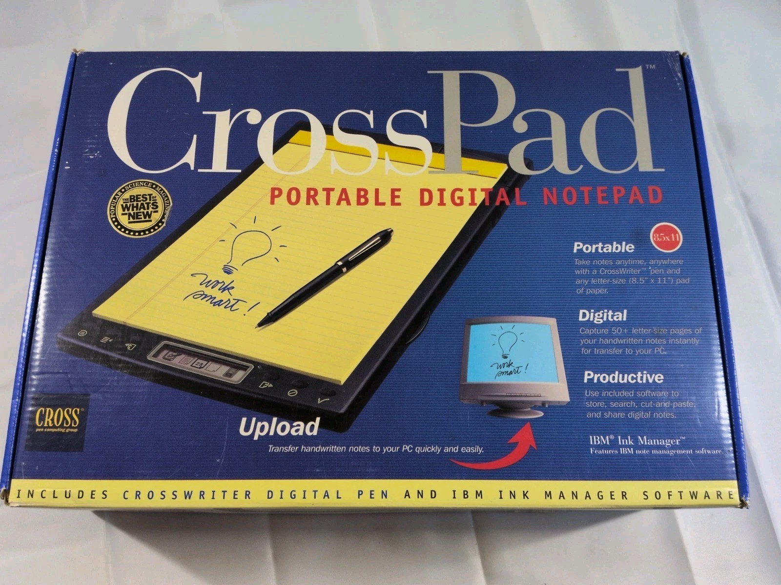 CrossPad Portable Digital Notepad Includes Pen & IBM Ink Manager Software Works