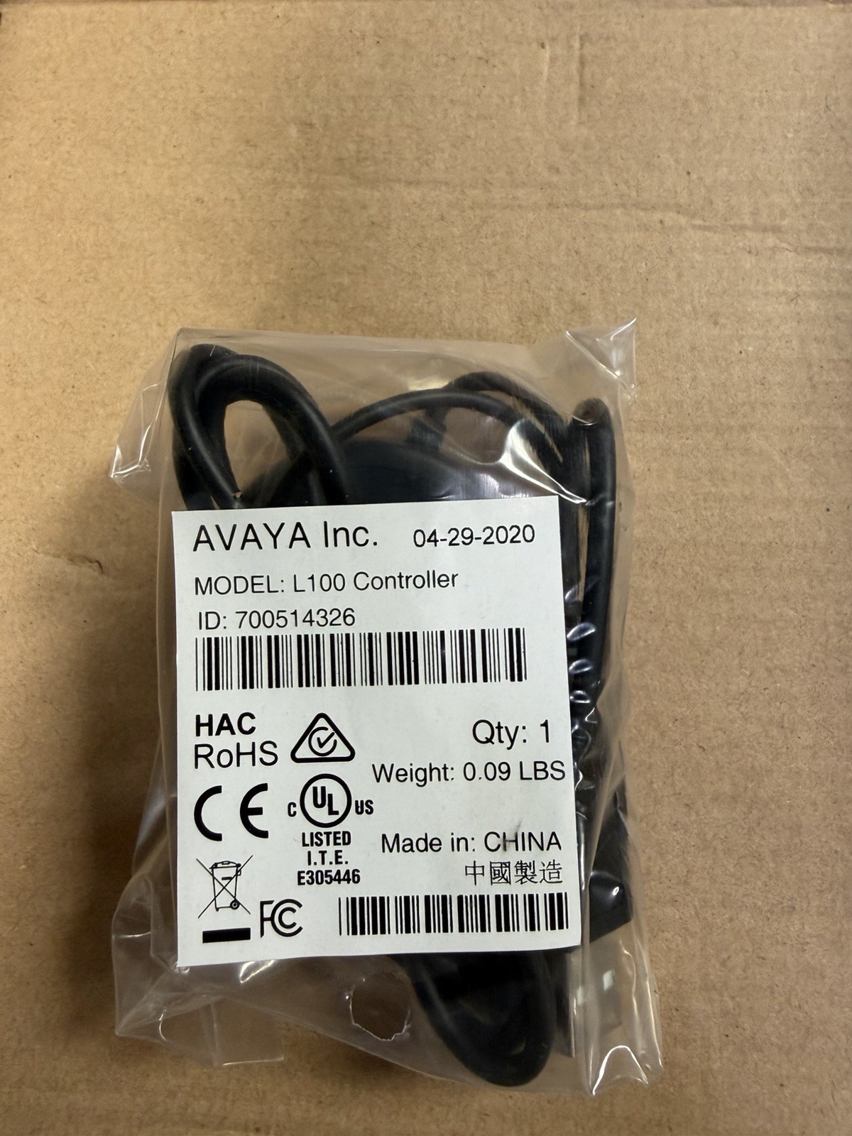 Avaya L100 Controller Quick Connect to USB Headset Cable 1.2M 700514326 Genuine