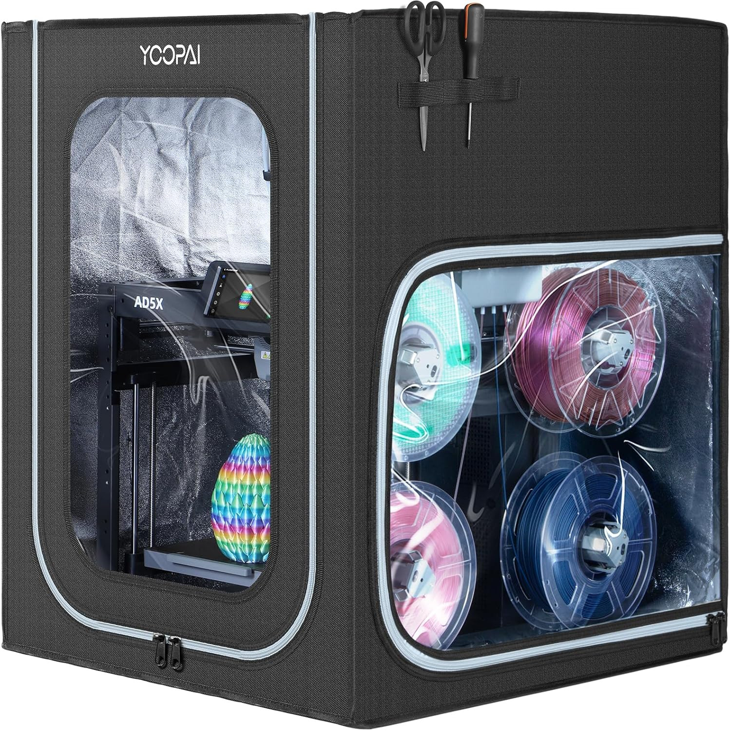 3D Printer Enclosure with LED Light for AD5X / AD5M 3D Printers, Premium Dustpro