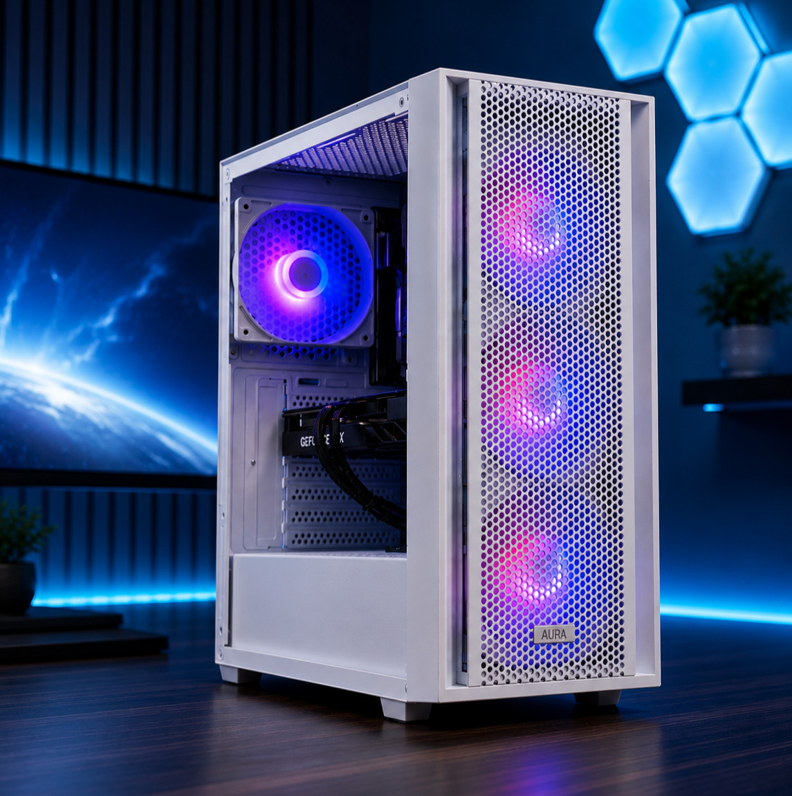 Custom Gaming Desktop PC i7 4.6Ghz 32GB 500GB SSD ARGB Win11 PRO Wifi Bluetooth