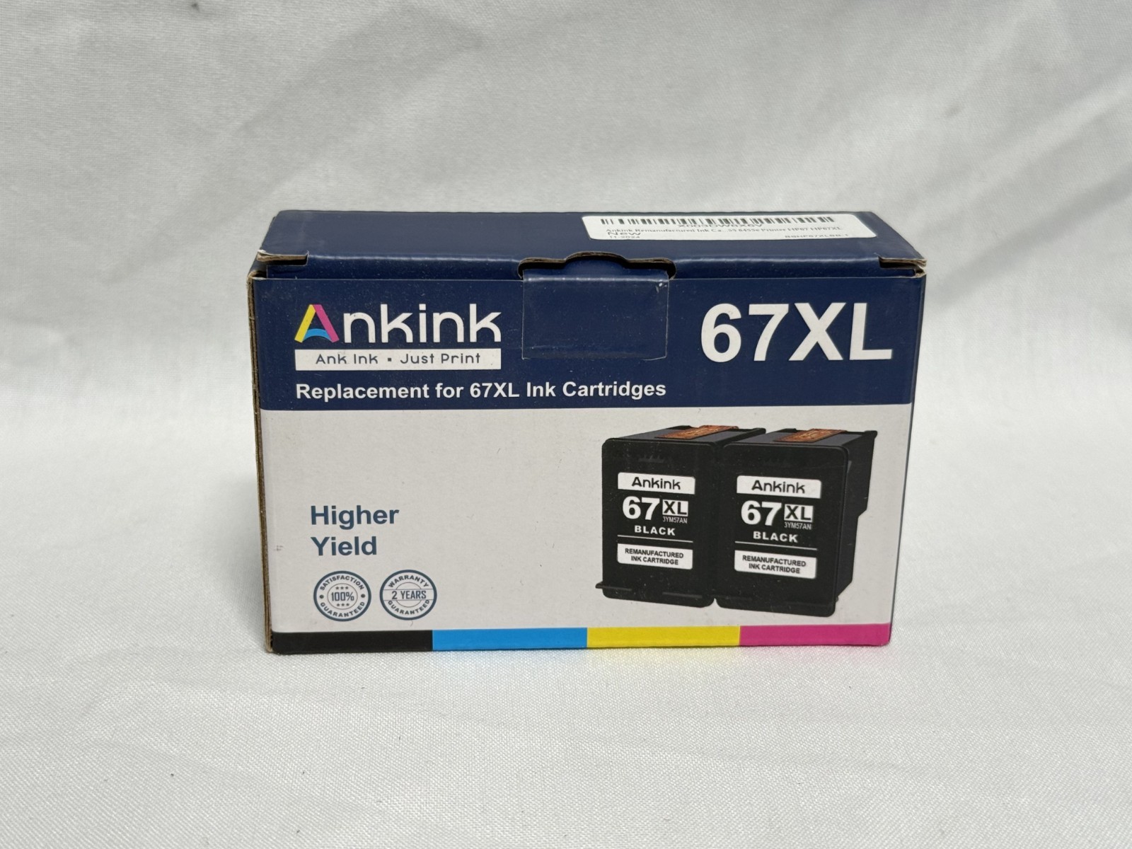 Ankink 67XL Black Ink Cartridges Higher Yield (2 Pack)