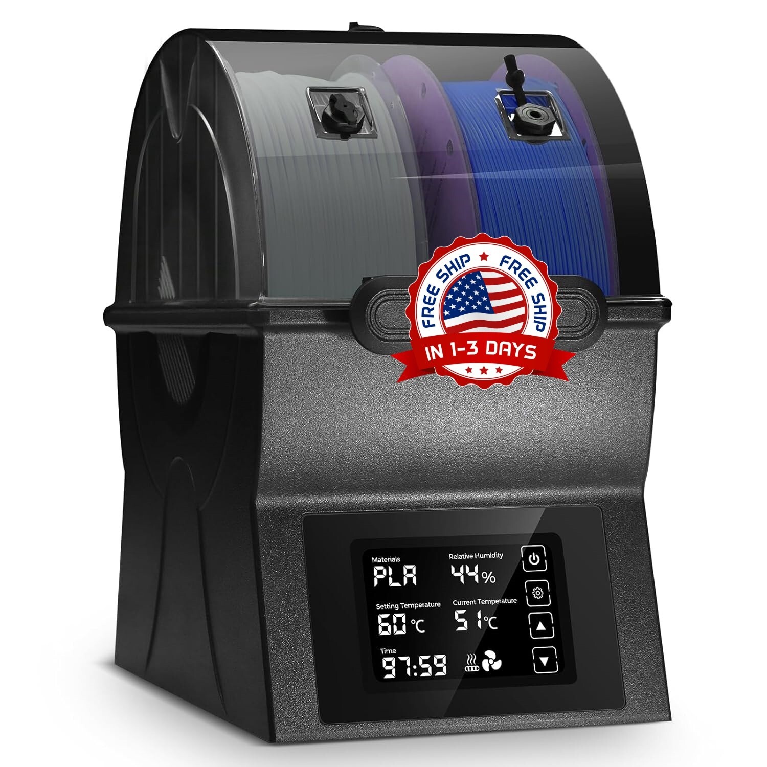 Secador de filamentos para impresora 3D con calefacción de 360° y ventilador NEW