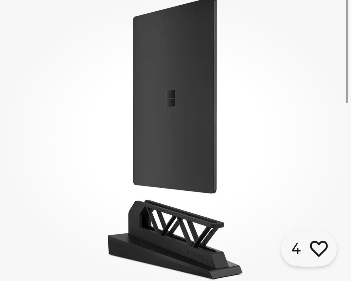 Brydge BRY12MSL3 Surface Laptop Go Vertical Dock, w/65W power adapter w/USB-C