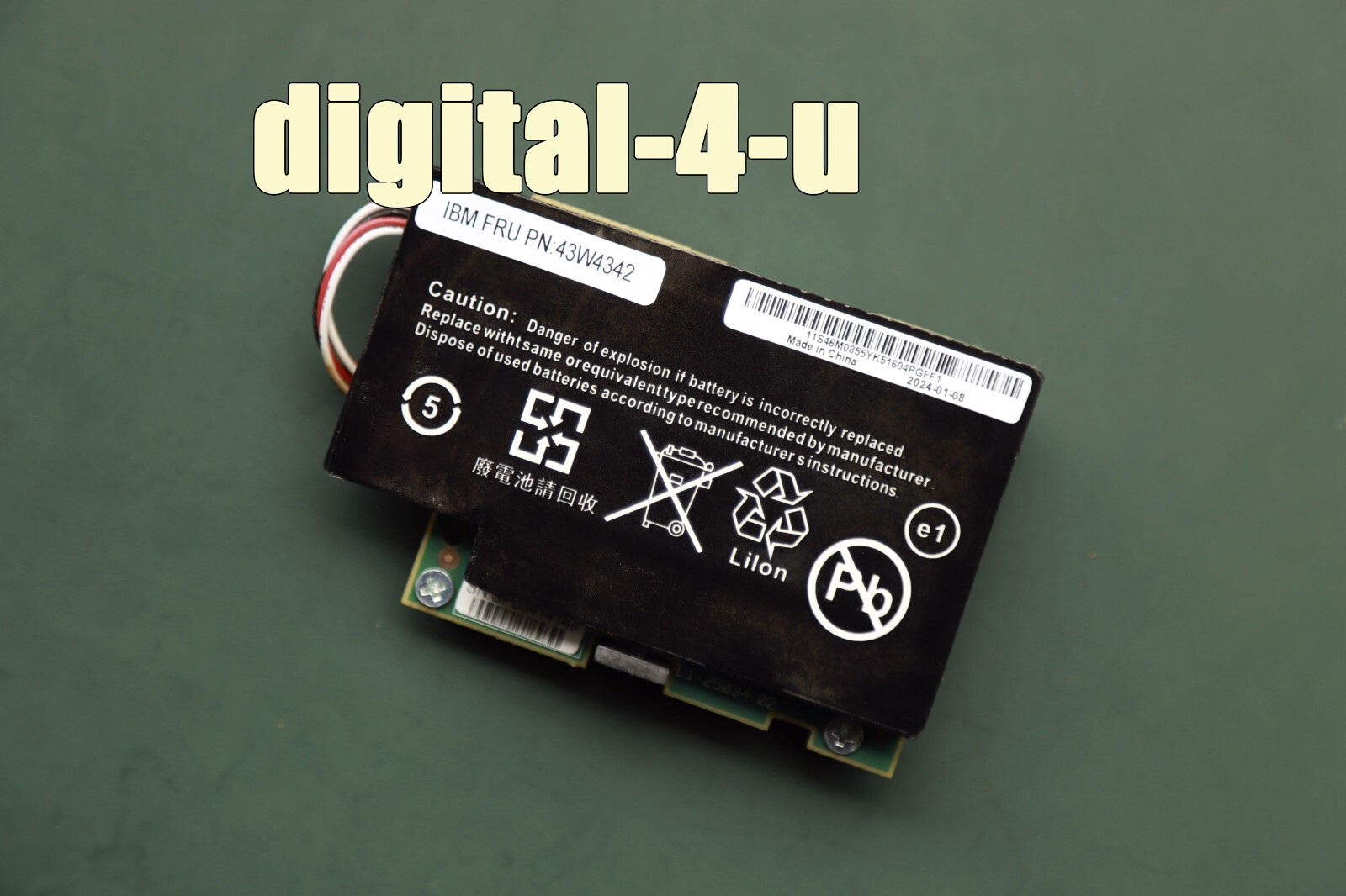 New  BBU07 43W4342 46C9040 IBM M5014 M5015 M5025 MR10 Array Card Battery