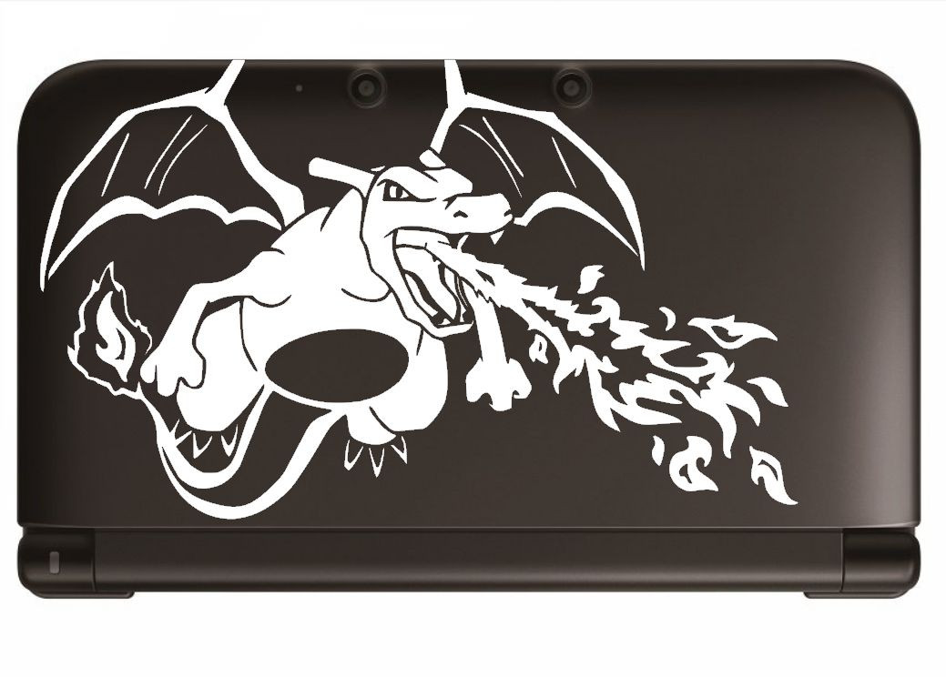Charizard w/ Flames - Pokemon Decal  for Nintendo 3DS XL or 3DS Reg.