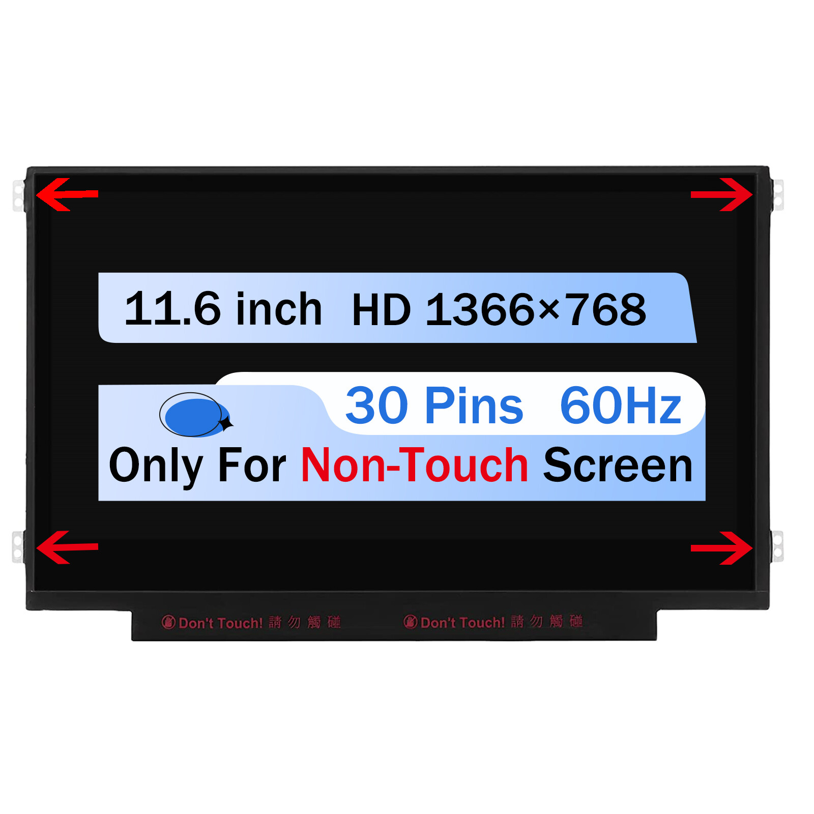 Screen Replacement NT116WHM-N11 NT116WHM-N21 LCD LED 11.6" Display WXGA HD Matte