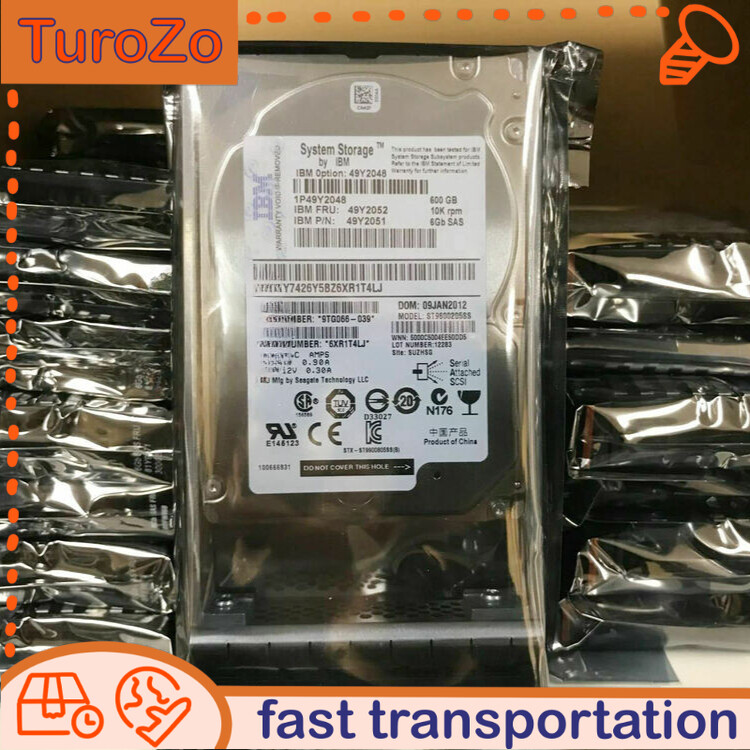 IBM 49Y2051 49Y2052 49Y2048 600GB 6G 10K SAS 2.5in ENT HDD W/Tray