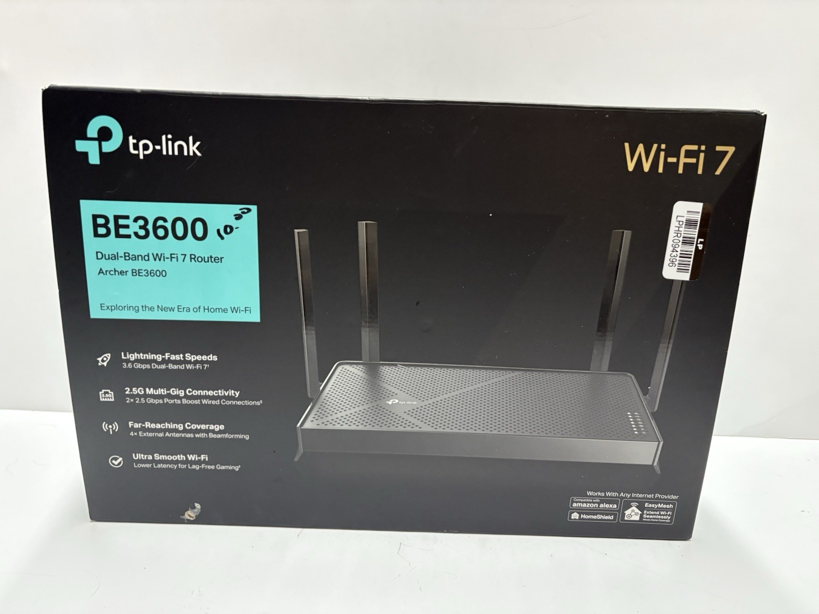TP-Link Archer BE3600 BE230 Wi-Fi 7 Dual Band Router 2.5Gbps Open Box