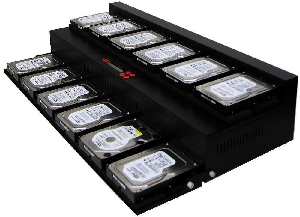 Systor 1:11 Flatbed SATA HDD SSD Drive Duplicator Sanitizer 36GB/Min 2YR WRNTY