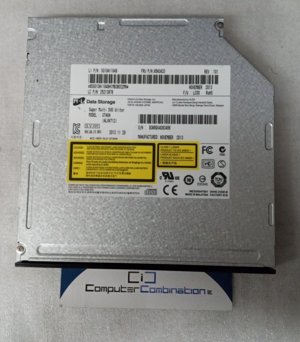 Lenovo 45k0433 GTA0N/DS-8A8SH19C SATA Super Multi DVD Writer Optical Drive