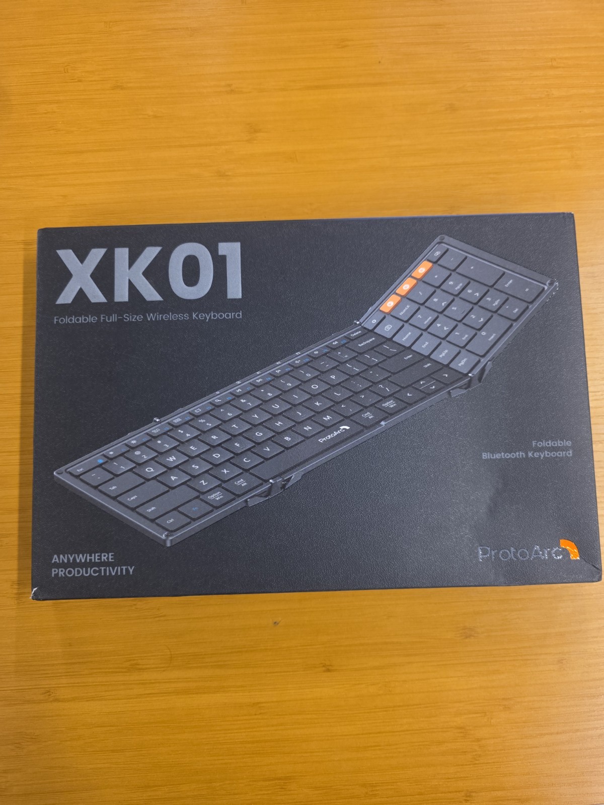 ProtoArc XK01 Foldable Full-Size Wireless Keyboard - Open Box