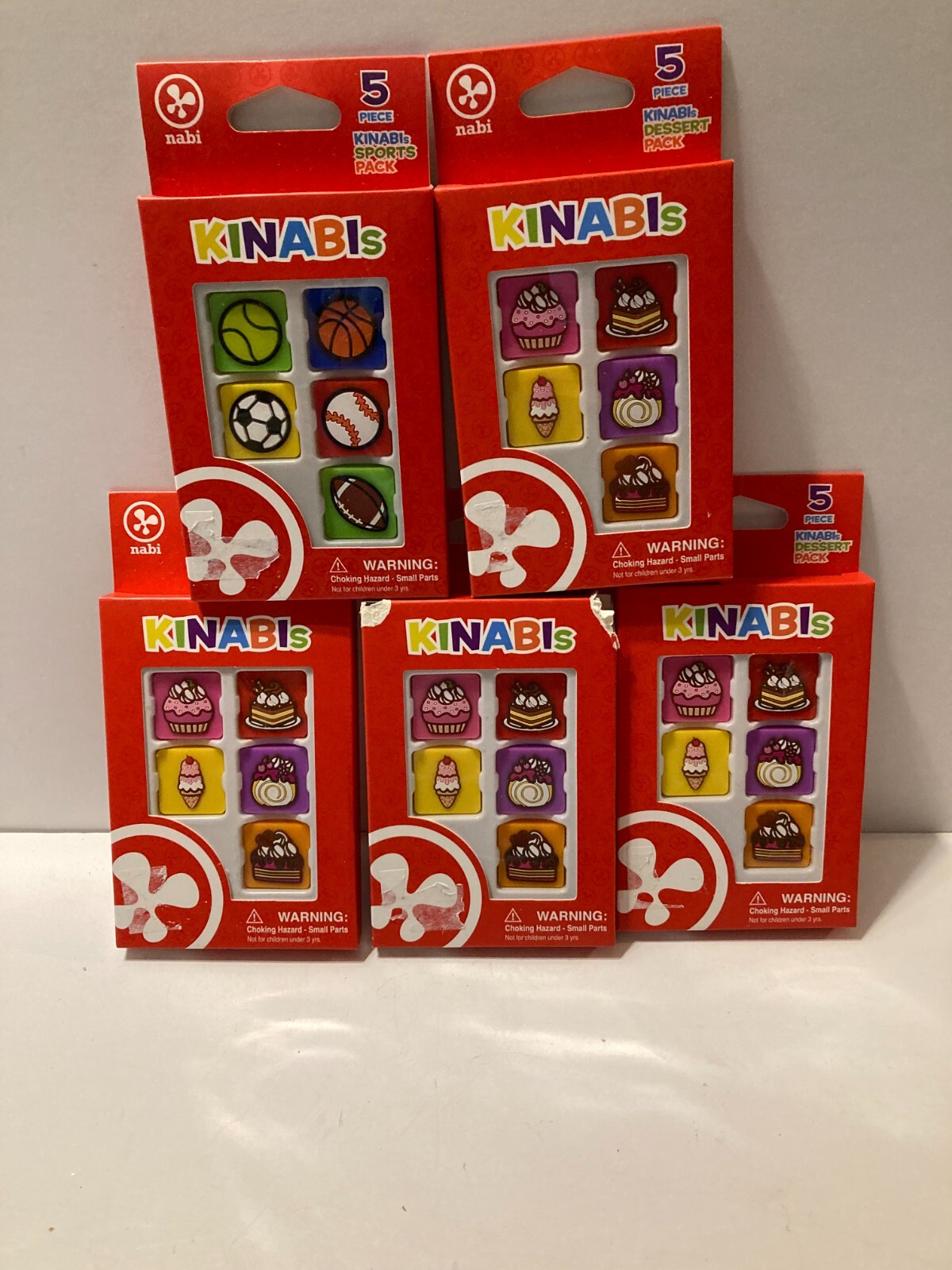 NEW Lot of 5 Nabi Kinabis Dessert and Sports Packs 