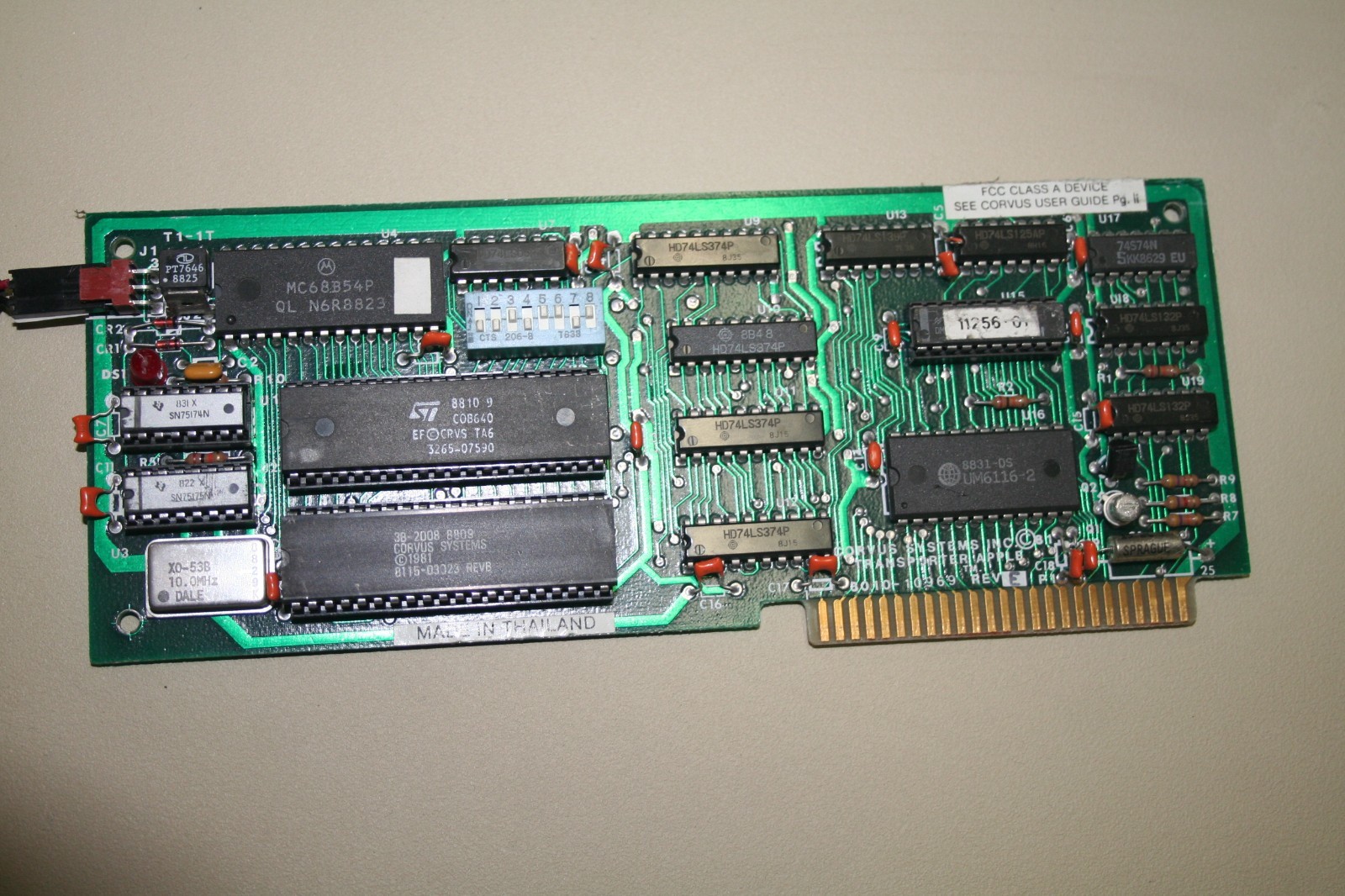 CORVUS SYSYTEMS TRANSPORTER NETWORK INTERFACE CARD FOR APPLE II    C01